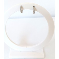 Σκουλαρίκια Λευκά 14Κ μικροί κρίκοι (E288)